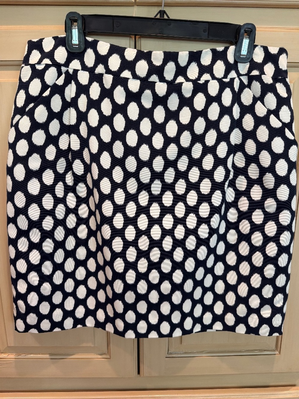 Ann Taylor Loft navy & cream pocketed skirt